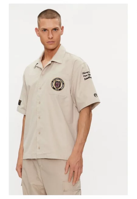 Мъжка риза -  92176 - Памук - Сиво