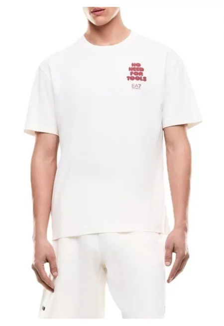 Мъжка тениска TRAIN GRAPHIC SERIES M TEE SS SPORTS -  Памук - Бял - Бял