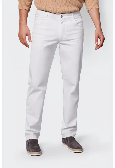 Мъжки панталони М - 5 от Meyer Regular 6258/40 бял