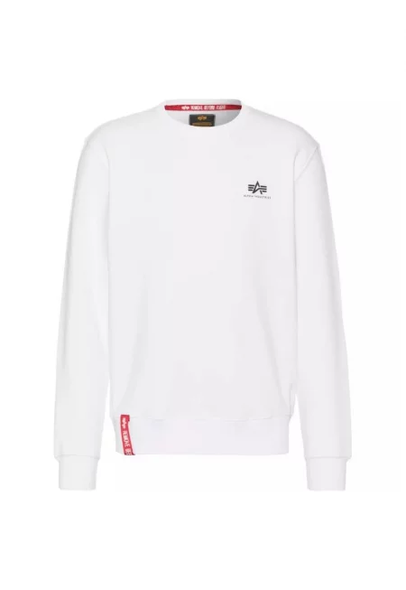 Мъжки пуловер -  Basic Sweater Small Logo 188307-0 - Памук/Полиестер - XL - Бял