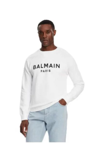 Мъжки суитшърт DH1JQ005BB65 -  Памук/Еластан - Бял -