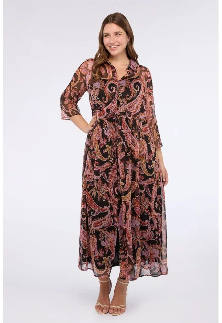 Миди рокля с връзка