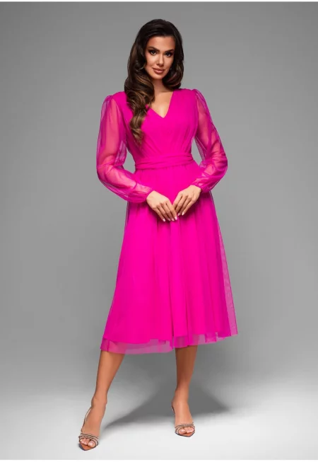 Миди вечерна рокля LACRICA LA-OM-DLR007