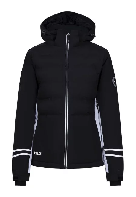 Непромокаемо ски яке с цип - Черен/Бледо синьо