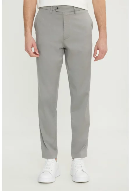 Официален панталон със средна талия - Tъмносив