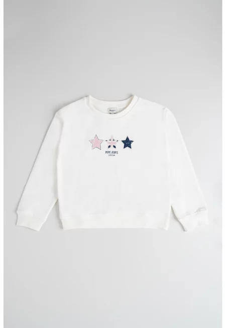 Памучен суитшърт с шарка на звезди