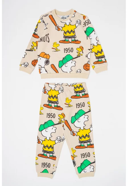 Памучна пижама с принт на Snoopy