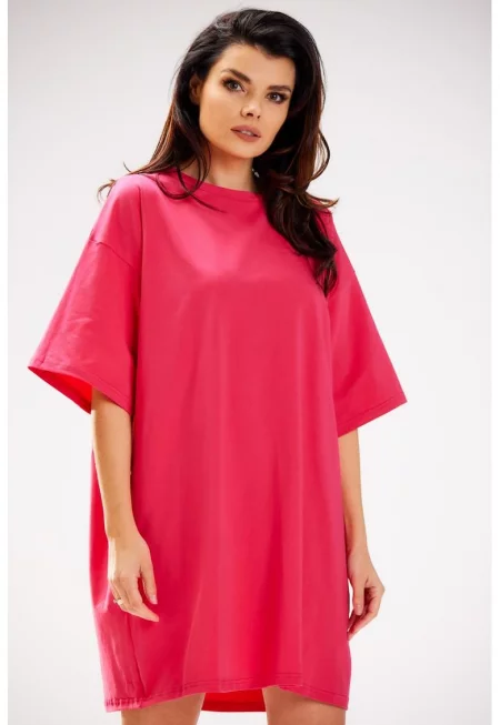 Памучна рокля с къс ръкав - Един размер