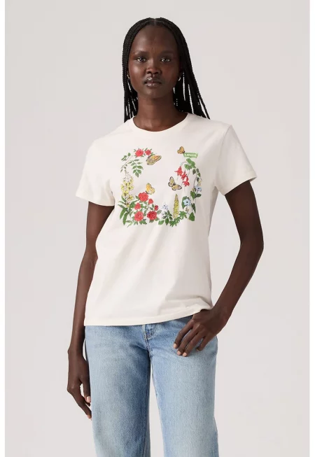 Памучна тениска с овално деколте