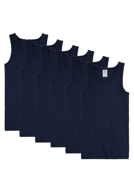 Памучни топове - 6 броя - Син