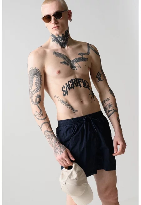 Плувни шорти с връзка - Тъмносин