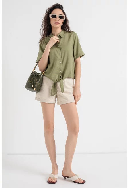 Пола с лен и дизайн на възел