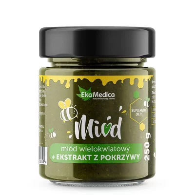Полифлорен многоцветен пчелен мед с екстракт от коприва, 250 g
