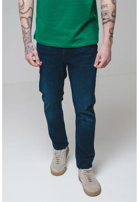 Прави дънки по тялото - Тъмносин