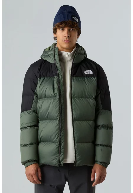 Пухено зимно яке Diablo 2.0 за хайкинг - Черен/Бледозелен