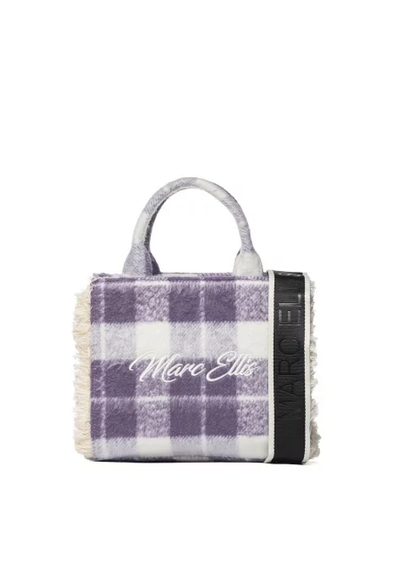 Ръчна чанта Riviera Prime с лого - Бял/Лилав