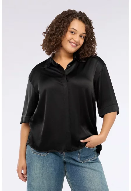 Риза със среднодълги ръкави