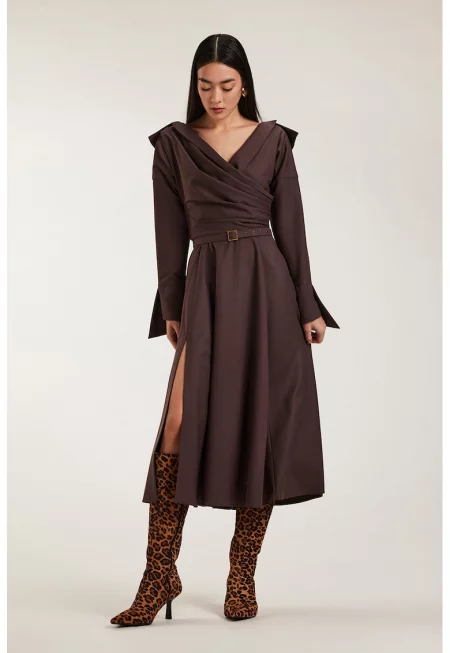Рокля Asana с цепка - Кафяв