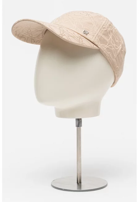 Шапка с модал и принт - Бежов