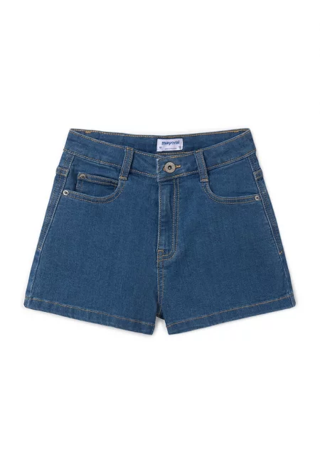 Шорти  за момичета - Дънкови - 235 40 - Памук/Полиестер - Тъмносин