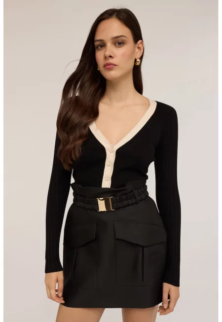 Шпиц жилетка с изчистен десен