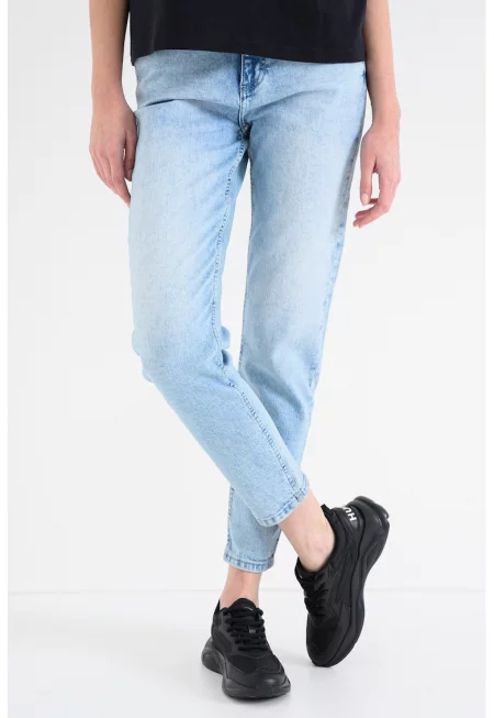 Скосени скъсени дънки Brooks с миди талия