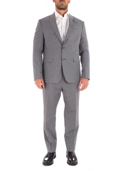 Слим мъжки костюм  TT0TT04101 - - Сив