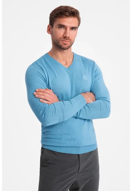 Слим пуловер с шпиц