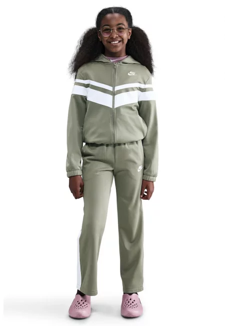 Спортен екип с контрасти - Бял/Каки