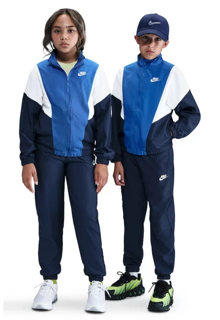 Спортен панталон Sportswear с цип - Бял/Кралско Синьо/Тъмносин