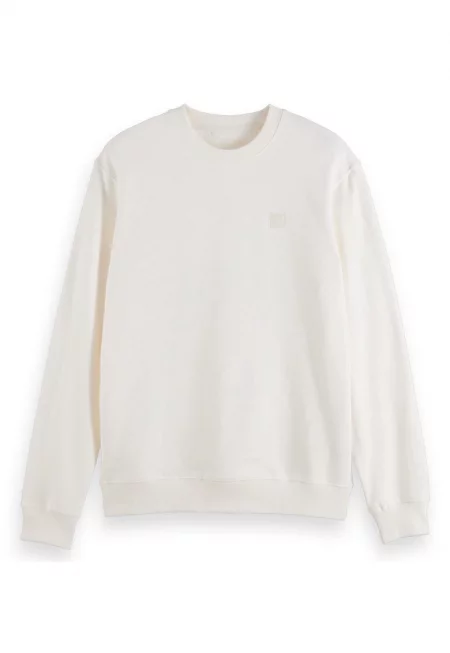 Стандартен суитшърт с бродирано лого - Бял