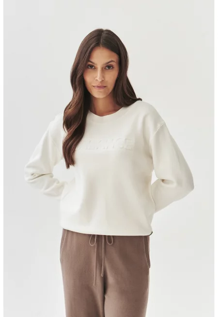 Суитшърт Balami с паднали ръкави - Бял