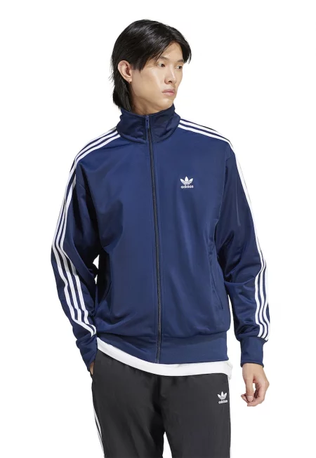 Суитшърт Firebird с цип и висока яка - Тъмносин/Бял