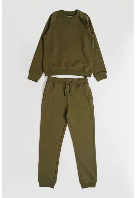 Суитшърт и панталон - Маслинено зелено