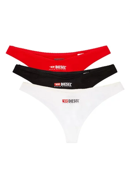 Танга с лого - 3 чифта - Червен/Бял/Черен