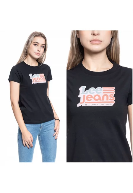 Тениска -  Slim 100% памук - без закопчаване - къс ръкав - черна - 1 брой - Черен