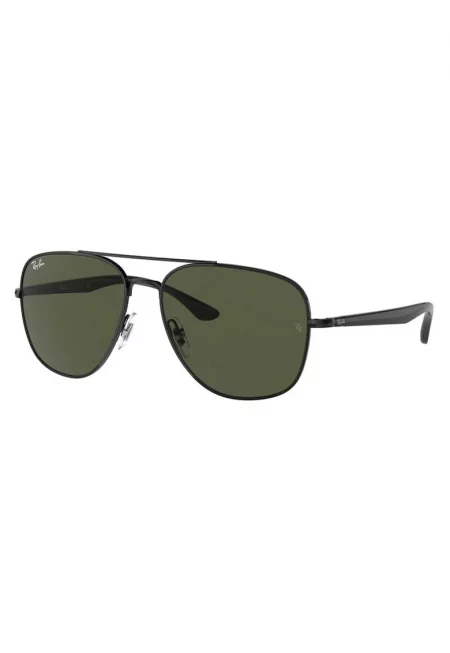 Унисекс слънчеви очила Aviator с плътни стъкла - Черен -