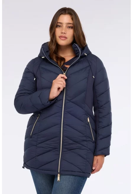 Зимно яке с качулка и джобове с цип