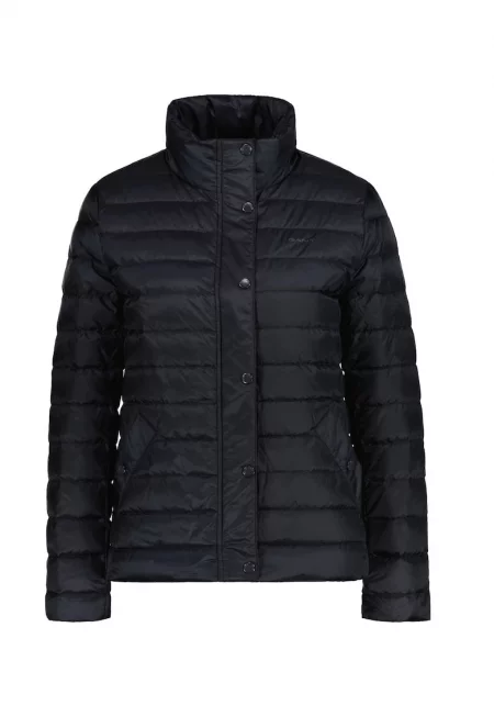Зимно яке с пухена вата и капитониран дизайн - Черен
