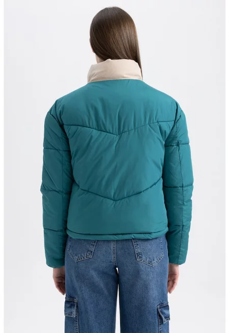 Зимно яке с вата и права яка