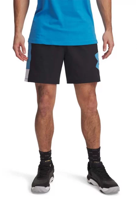 Баскетболни шорти Zone 7 с лого - Черен