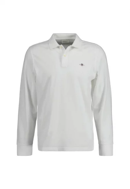 Блуза Shield с яка - Бял