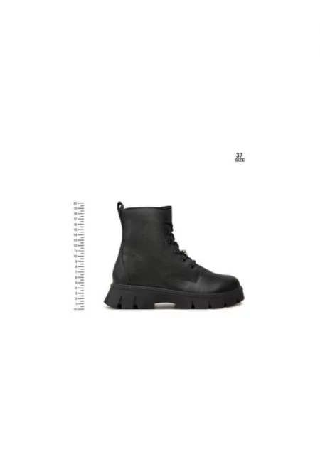 Ботуши за момичета  PND 88709 - Еко кожа - Черен