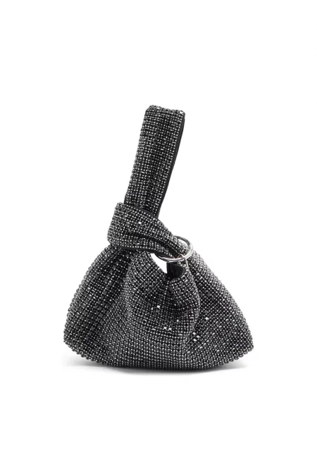 Чанта Bucket с декоративни камъни