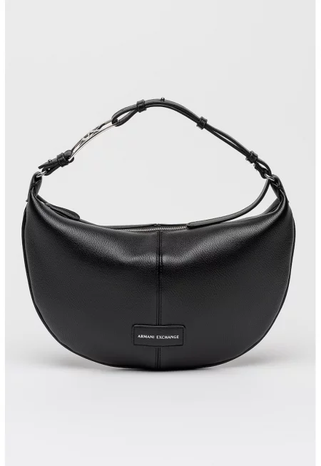 Чанта хобо с регулираща се презрамка - Черен