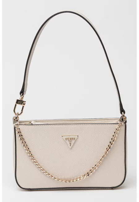 Чанта Noelle II с лого - Слонова кост