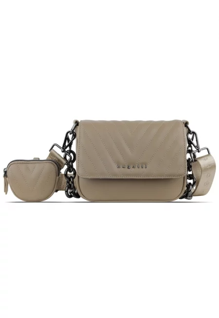 Дамска чанта crossbody -  модел SIRA - Тъмен крем