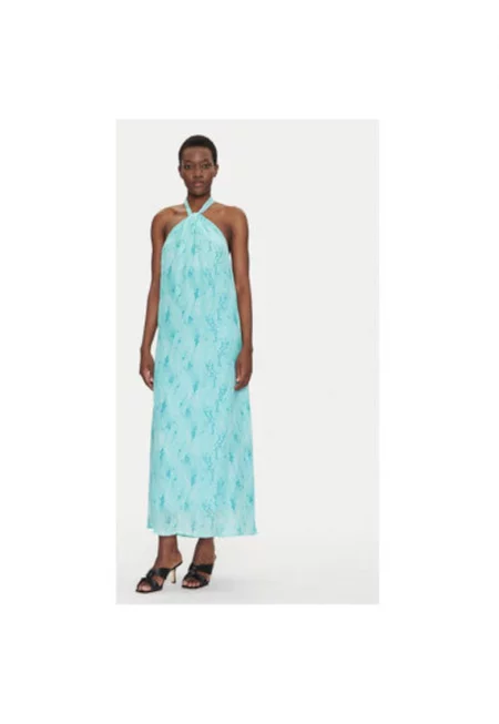 Дамска лятна рокля  FS25SD3006W422J3 - Вискоза - Светлосин - Светлосин