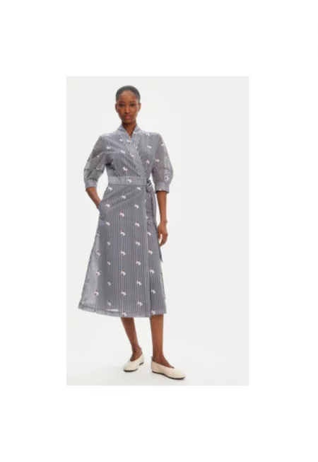 Дамска риза  252132525224 - Органичен памук/полиестер - 34 EU - Тъмносин