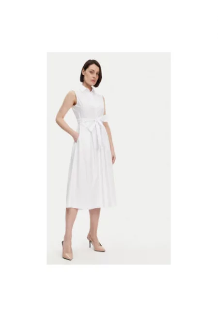 Дамска рокля -  304772313 - Полиестер/Памук - Бяла - Бял